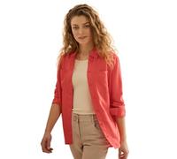 Cecil Langarmbluse Washed-Look 100% Lyocell Orange Regular Fit mit Brusttaschen Gr. M (40)