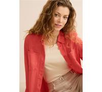 Langarmbluse CECIL, Damen, Gr. L (42), orange (juicy orange), Web, Obermaterial: 100% Lyocell, unifarben, casual, regular fit taillenbedeckt, Langarm Manschette, Blusen, mit Brusttaschen, Topseller (1