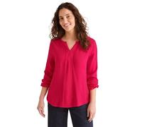 Langarmbluse CECIL, Damen, Gr. XXL (46), rot (granita rot), Stoff, Front und Ärmel: 100% Viskose; Rückseite: 95% Viskose, 5% Elasthan, unifarben, gerade normal, Rundhals, Bündchen, Blusen, mit geschli