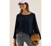 Cecil Damen Bluse in Unifarbe in Blau, Gr: XL