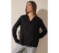 Cecil Damen Bluse in Unifarbe in Schwarz, Gr: XL