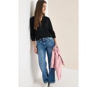 Langarmbluse CECIL, Damen, Gr. XXL (46), schwarz, Stoff, 100% Viskose, unifarben, klassisch normal, V-Ausschnitt, Bündchen, Blusen, in Blusen-Optik (98837827-XXL) schwarz