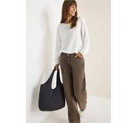 Langarmbluse CECIL, Damen, Gr. XL (44), vanilleweiß, Stoff, 100% Viskose, unifarben, normal normal, Rundhals, Bündchen, Blusen, aus softer Viskose (40720620-XL) vanilleweiß