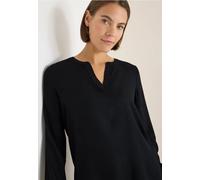 Langarmbluse CECIL, Damen, Gr. S (38), schwarz, Stoff, 100% Viskose, unifarben, normal normal, Rundhals, elastischer Bund, Blusen, mit Glitzer-Details (34752334-S) schwarz