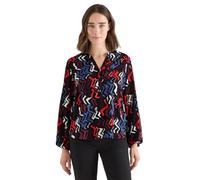 Langarmbluse CECIL, Damen, Gr. XXL (46), schwarz multi, Stoff, 100% Viskose, gemustert, klassisch normal, V-Ausschnitt, normaler Saum, Blusen, mit grafischem Muster (82106222-XXL) schwarz multi