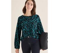 Cecil Damen Bluse mit Grafikmuster in Grün, Gr: 3XL