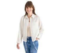 Langarmbluse CECIL, Damen, Gr. XXL (46), vanilleweiß, Stoff, 55% Polyester, 45% Viskose, gestreift, klassisch normal, V-Ausschnitt, elastischer Bund, Blusen, mit Knopfleiste (42388542-XXL) vanilleweiß