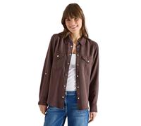 Hemdbluse CECIL, Damen, Gr. XL (44), macchiato braun, Stoff, 100% Lyocell, unifarben, klassisch normal, V-Ausschnitt, Bündchen, Blusen Hemdbluse, mit Turn-Up Funktion (64679314-XL) macchiato braun