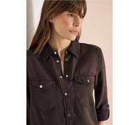 Cecil Damen Bluse mit Hemdkragen und Turn-Up in Braun, Gr: L