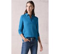 Cecil Damen Bluse mit Jersey-Arm in Blau, Gr: XXL