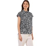 Kurzarmbluse CECIL, Damen, Gr. S (38), weiß (vanilleweiß), Web, 100% Baumwolle, bedruckt, klassisch normal, V-Ausschnitt, Bündchen, Blusen, aus reiner Baumwolle (24702916-S) vanilleweiß