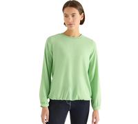 Langarmbluse CECIL, Damen, Gr. XL (44), bamboo grün, Stoff, 56% Viskose, 43% Polyester, 1% Elasthan, Strukturmuster, normal normal, Rundhals, Bündchen, Blusen, mit Rundhalsausschnitt (65297020-XL) bam