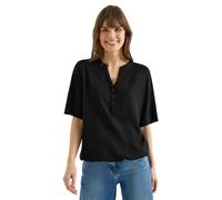 Cecil Damen Bluse mit Split Neck und Elastiksaum