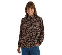 Langarmbluse CECIL, Damen, Gr. XXL (46), braun (creamy mocha), Stoff, 100% Viskose, klassisch normal, ohne Ausschnitt, Bündchen, Blusen, im angesagten Leo-Look (79274740-XXL) creamy mocha