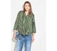 CECIL Damen B344674 Bluse mit Streifen, cool Khaki, XXL