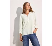 Langarmbluse CECIL, Damen, Gr. XXL (46), weiß (vanilleweiß), Stoff, 100% Viskose, unifarben, gerade hüftlang, Rundhals, Bündchen, Blusen, aus softer Viskose (56662643-XXL) vanilleweiß