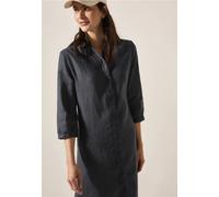 Blusenkleid CECIL, Damen, Gr. S (38), US-Größen, volcanic grau, Stoff, 100% Leinen, unifarben, casual, comfort fit knielang, V-Ausschnitt, 3/4-Ärmel Bündchen, Kleider, knielang (84539400-S) volcanic g