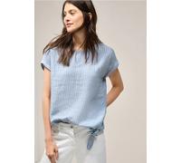 Cecil Damen Blusenshirt aus Leinen in Blau, Gr: M