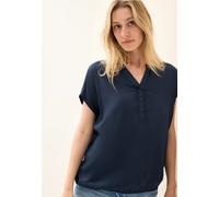 Kurzarmbluse CECIL, Damen, Gr. L (42), urban navy blau, Obermaterial: 100% Viskose, unifarben, casual, regular fit taillenbedeckt, Rundhals, Kurzarm, Blusen, mit elastischem Bund (90387668-L) urban na