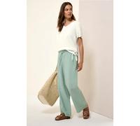 Kurzarmbluse CECIL, Damen, Gr. XXL (46), weiß (vanilleweiß), Stoff, 100% Viskose, unifarben, normal normal, V-Ausschnitt, abgesteppt, Blusen, in Unifarbe (74561953-XXL) vanilleweiß
