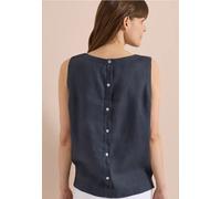 Cecil Damen Blusentop aus Leinen mit Knopfdetails in Grau, Gr: M
