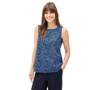 Cecil Damen Blusentop mit Minimal Print in Blau, Gr: XL