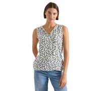 Cecil Damen Blusentop mit Split Neck und Palmen-Print