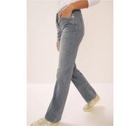 Bootcut-Jeans CECIL, Damen, Gr. 34, Länge 30, mid grau random wash, Jeans, 75% Baumwolle, 23% Polyester, 2% Elasthan, unifarben, lang, Jeans, aus Baumwolle mit Stretchanteil (83083757-34) mid grau ran