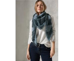 Cecil Damen Bouclé Halstuch in Blau, Gr: One size