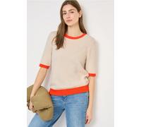 Cecil - Bouclé Pullover beige/orange - Gr. - L