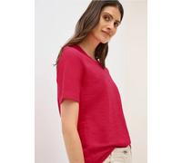 Cecil Damen Bouclé Slub Shirt in Rot, Gr: XS