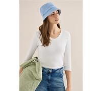 Cecil Damen Bucket Hat aus Denim mit Wording in Blau, Gr: One size