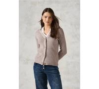 Cecil Damen Cardigan mit Rippen-Struktur in Beige, Gr: XXL