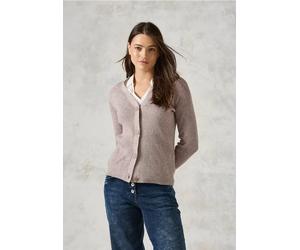 Cecil Damen Cardigan mit Rippen-Struktur in Beige, Gr: XXL
