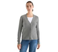 Cecil Cardigan mit Strukturdetail Damen XL (44) sporty grau melange V-Ausschnitt Feinstrick