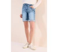 Shorts CECIL "Style Scarlett", Damen, Gr. 30, N-Gr, blau (authentic used wash), Web, Obermaterial: 78% Baumwolle, 20% Polyester, 2% Elasthan, unifarben, casual, slim fit kniefrei, Hosen, Jeans, im 5-P