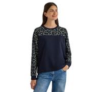 Colorblock Sweatshirt mit Leo-Details
