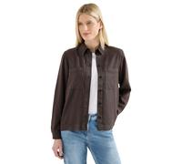 Langarmbluse CECIL, Damen, Gr. M (40), macchiato braun, Stoff, 100% Lyocell, unifarben, normal normal, V-Ausschnitt, Bündchen, Blusen, soft und weich (48067464-M) macchiato braun