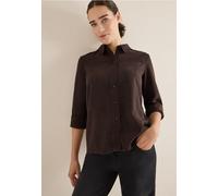 Cecil Damen Colored Lyocell Hemdbluse in Braun, Gr: XS