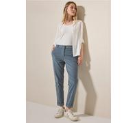 Cordhose CECIL, Damen, Gr. 36, Länge 28, blau (dove blau), Web, 98% Baumwolle, 2% Elasthan, unifarben, gerade lang, Hosen Cordhose, 4-Pocket Style (54363669-36) dove blau