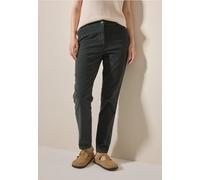 Cordhose CECIL, Damen, Gr. 36, Länge 28, grün (active khaki), Web, 98% Baumwolle, 2% Elasthan, unifarben, gerade lang, Hosen Cordhose, 4-Pocket Style (47398517-36) active khaki