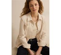 Cordjacke CECIL, Damen, Gr. M (40), lila (pearl beige), Web, Obermaterial: 99% Baumwolle, 1% Elasthan; Futter: 100% Polyester, unifarben, normal normal, V-Ausschnitt, Bündchen, Jacken, aus Baumwolle m