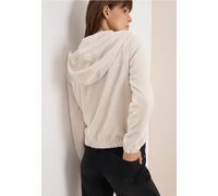 Cordjacke CECIL, Damen, Gr. S (38), oat milk beige, Stoff, Obermaterial: 90% Polyester, 9% Nylon, 1% Elasthan; Futter: 100% Polyester, unifarben, casual, normal normal, ohne Ausschnitt, Langarm elasti