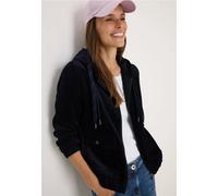 Cordjacke CECIL, Damen, Gr. L (42), urban dunkelblau, Stoff, Obermaterial: 90% Polyester, 9% Nylon, 1% Elasthan; Futter: 100% Polyester, unifarben, casual, normal normal, ohne Ausschnitt, Langarm elas