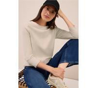 CECIL Damen 3228110 Cordshirt in Unifarbe, Oat Milk beige, M
