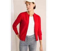 Cecil Cardigan Cosy – Feinstrick, Baumwoll-Mix mit Zipper – Damen XXL, fiery rot melange
