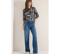 Langarmshirt CECIL, Damen, Gr. XXL (46), light greige melange, Stoff, 67% Viskose, 28% Polyester, 5% Elasthan, gemustert, normal normal, hoch geschlossener Ausschnitt, Bündchen, Shirts Langarmshirt, m