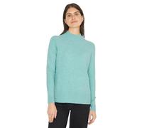 Strickpullover CECIL, Damen, Gr. M (40), foam blau melange, Web, 37% Baumwolle, 34% Polyacryl, 26% Polyester, 3% Elasthan, unifarben, comfort fit normal, hoch geschlossener Ausschnitt, Rippbündchen, P