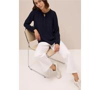 Cecil Damen Crepe Bluse in Blau, Gr: XS