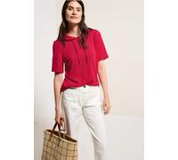 Cecil Damen Crepe Hoodie-Shirt in Rot, Gr: XS